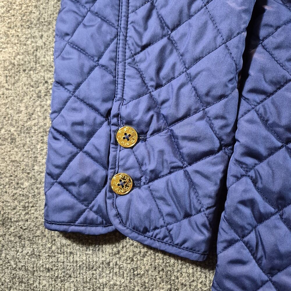 C Wonder Womens 2XL Blue Quilted Jacket Button Front Lightweight Coat Pockets - Picture 4 of 7